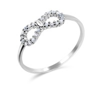 Cute Bow Silver Ring NSR-827